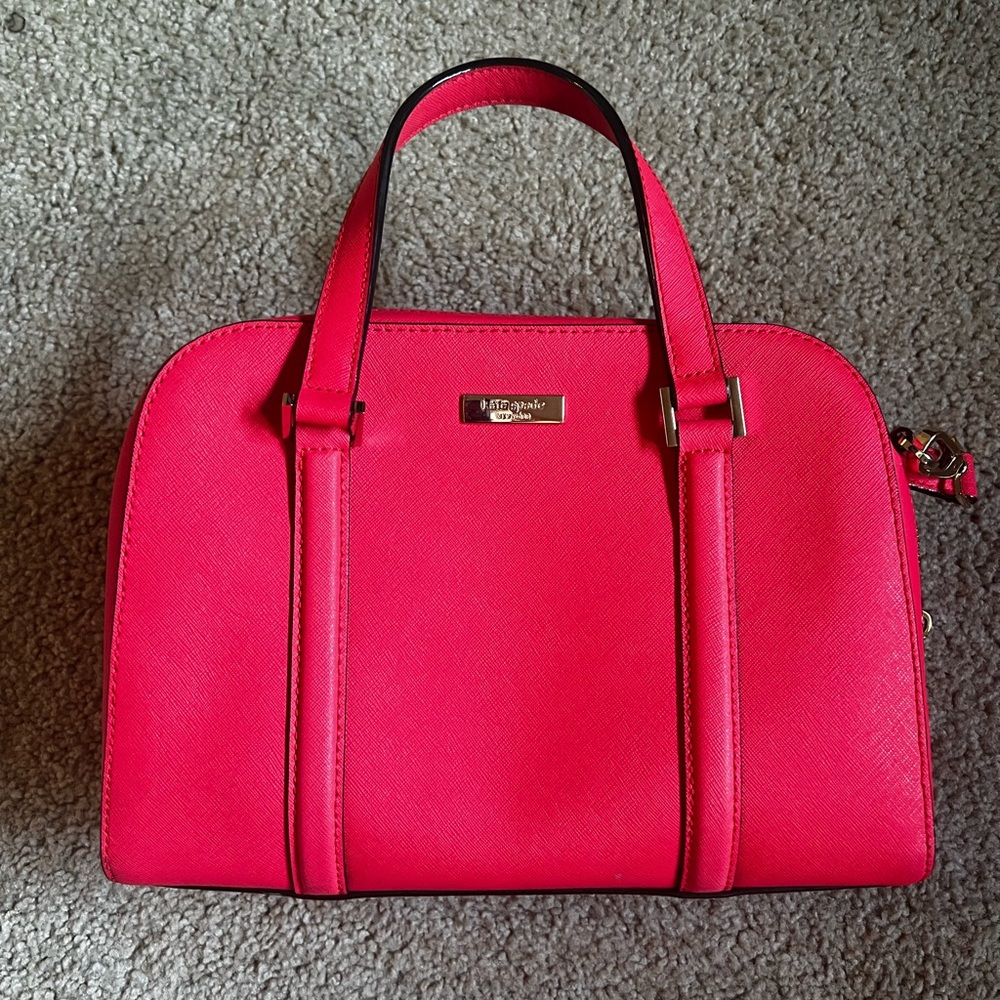 Kate Spade Vibrant Hot Pink Satchel Crossbody Purse